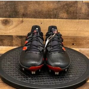 Adidas Adizero Afterburner 8 Metal Baseball Cleats Black Red H00976 Mens Size 13